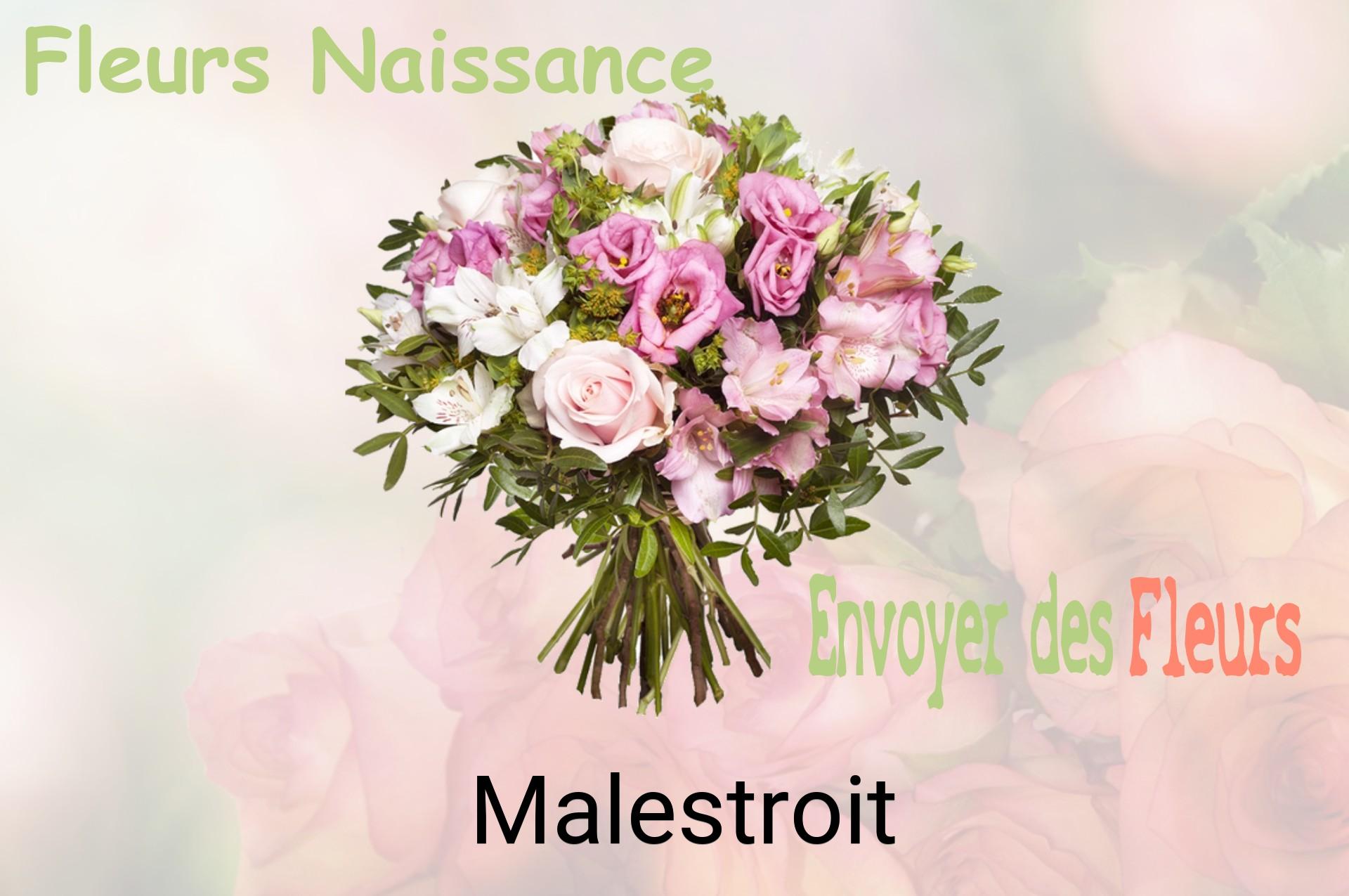 Bouquet de fleurs de naissance livré à Malestroit
